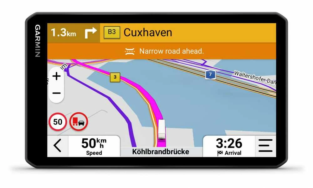 Garmin dēzl™ LGV720 7″ sunkvežimių navigatoriai su GPS