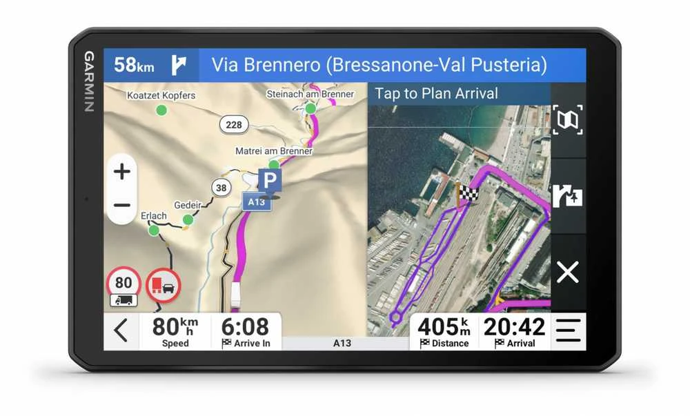 Garmin dēzl™ LGV820 8″ sunkvežimių navigatoriai su GPS