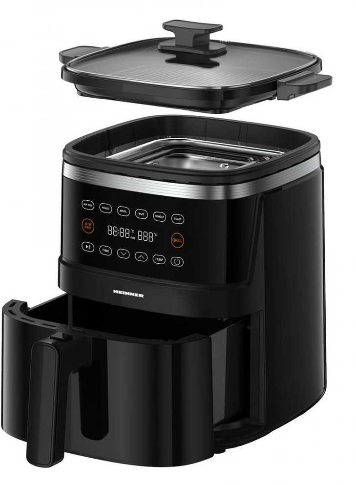 Gruzdintuvė HEINNER KARŠTO ORO GRILIUOTUVĖ IR GRILIS VastCook HAFG-B5BK2600