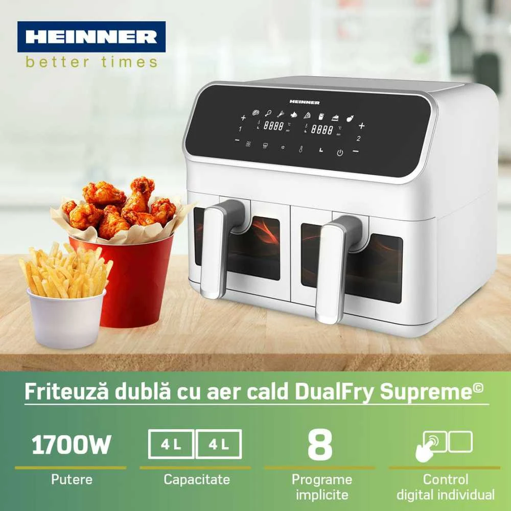 Gruzdintuvė HEINNER DUALFRY SUPREME HAF-H8DB17WH KARŠTO ORO GRUNTUVĖ