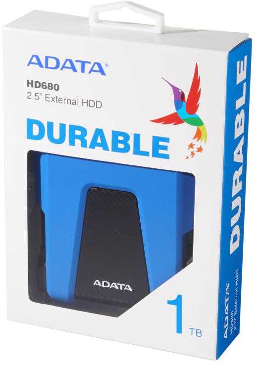 Kietasis diskas Išorinis diskas ADATA HDD HV680 1TB 2,5'' USB3.0 - mėlynas