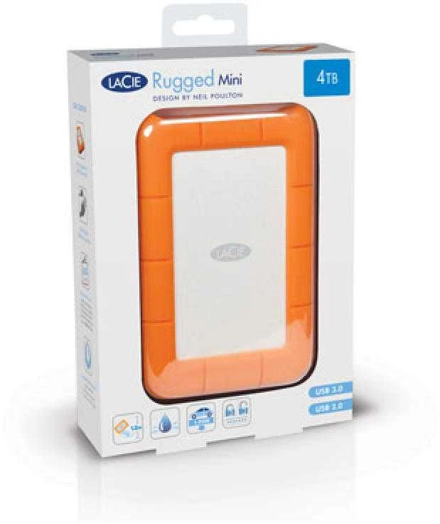 LaCie RUGGED MINI USB3.0 2TB - 2.5IN USB3.0 Išorinis kietasis diskas HDD