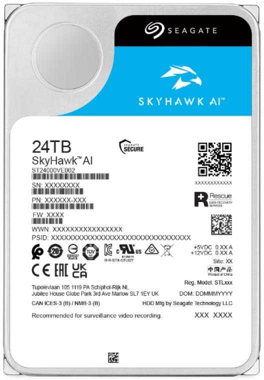 HDD vidinis kietasis diskas Seagate SkyHawk ST24000VE002