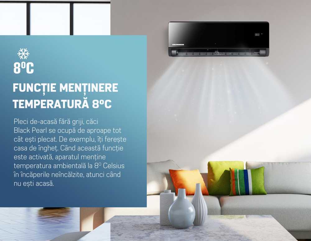 HEINNER BLACKPEARL ORO KONDICIONIERIUS HAC-BP18WIFI-BK