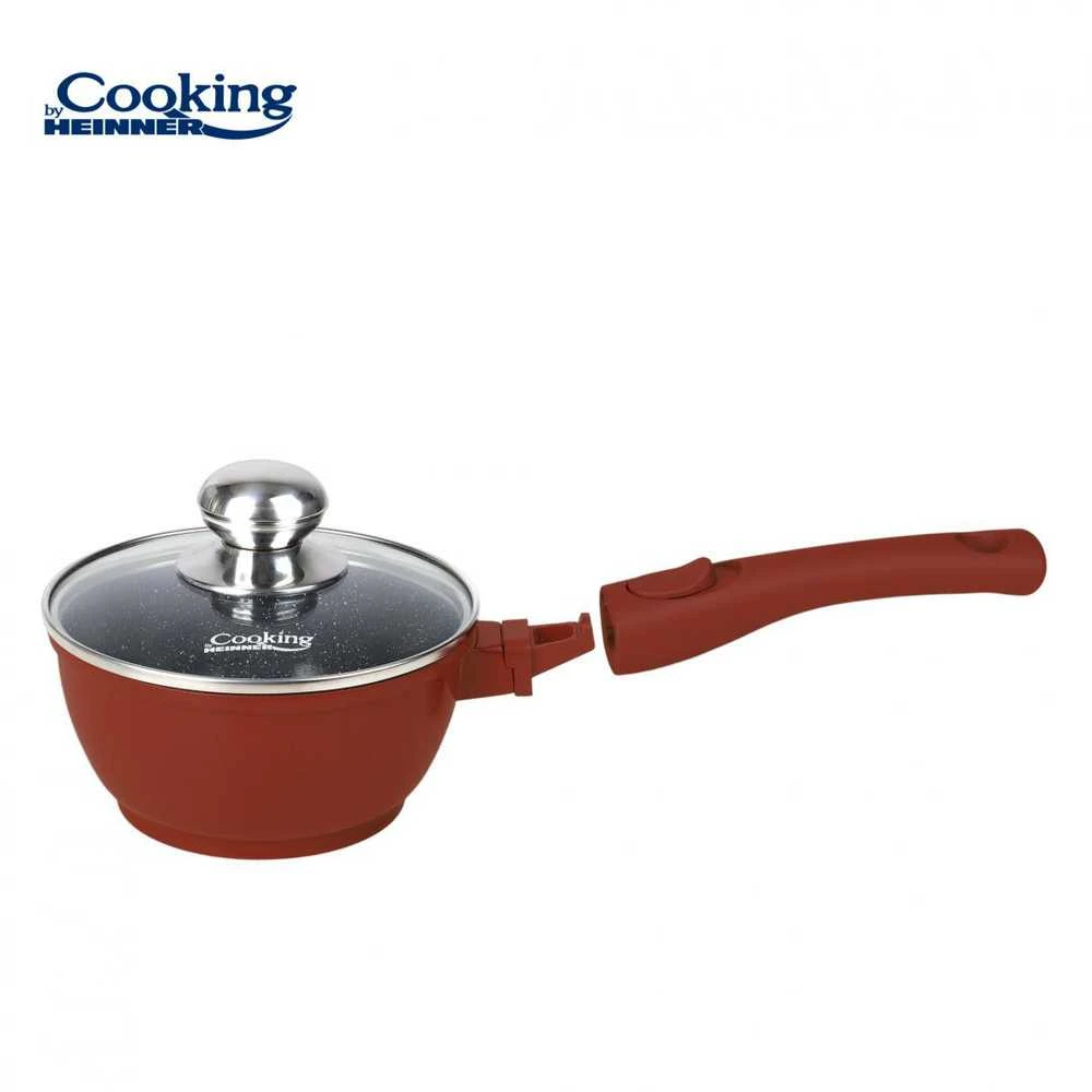 ALIUMINIO ĮRANKIAI + DANGTELIS 16x8CM, 1,3 L, CALABRIA, COOKING BY HEINNER