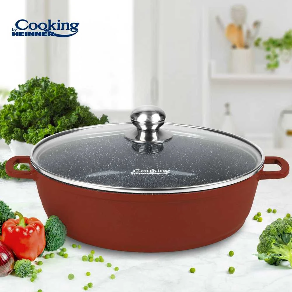 ALIUMINIO KEPTUVE SU DANGTELIU 40X9,8CM, 11L, CALABRIA, COOKING BY HEINNER