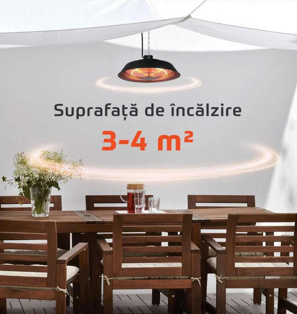 HEINNER elektrinis šildytuvas su lubiniu tvirtinimu 1500W