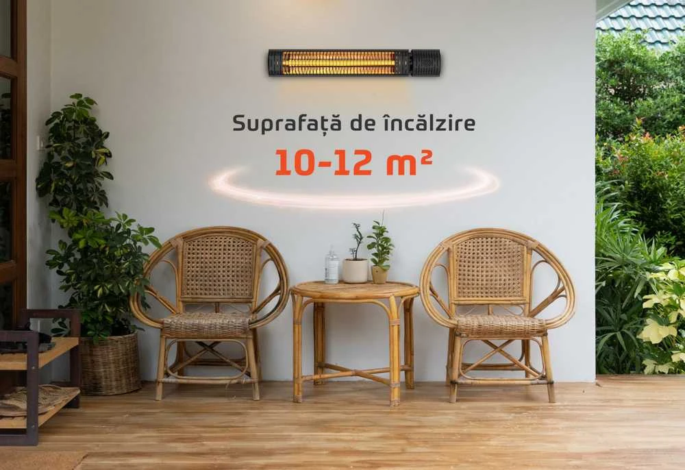 HEINNER elektrinis sieninis šildytuvas 1000W/2000W