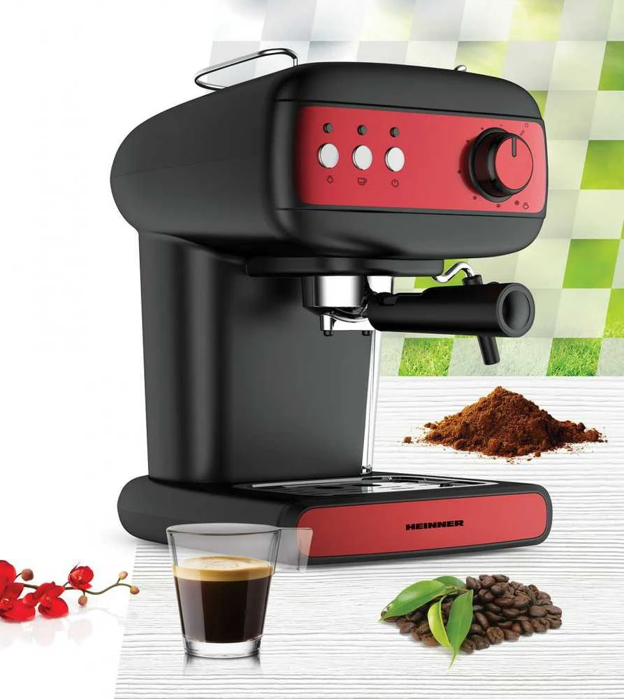Kavos aparatas ESPRESSOR HEINNER Raudona Boquette HEM-1100BKRD