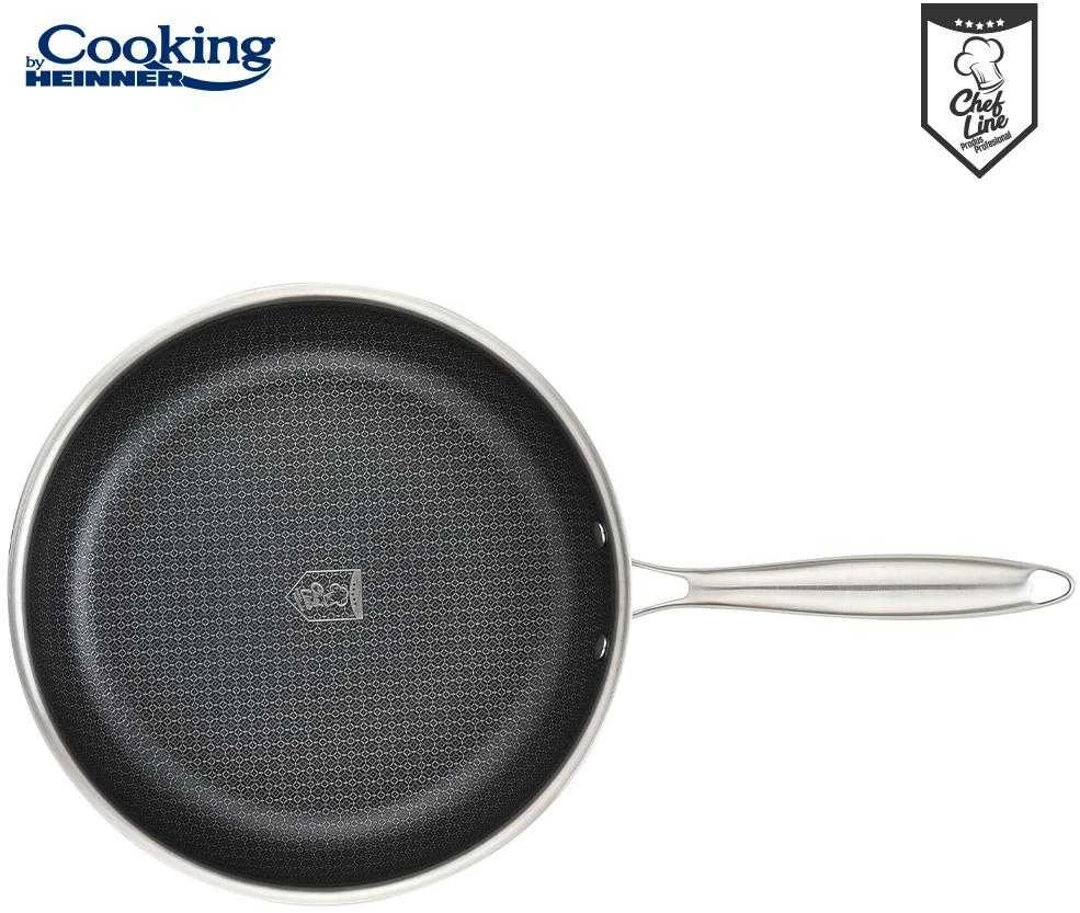 Cooking By Heinner NERŪDIJANČIO PLIENO KEPTUVE SU 3 SLUOKSNIAIS, 28X5,5 CM, TITANIUM 3, „HEINNER“ GAMINTOJAS