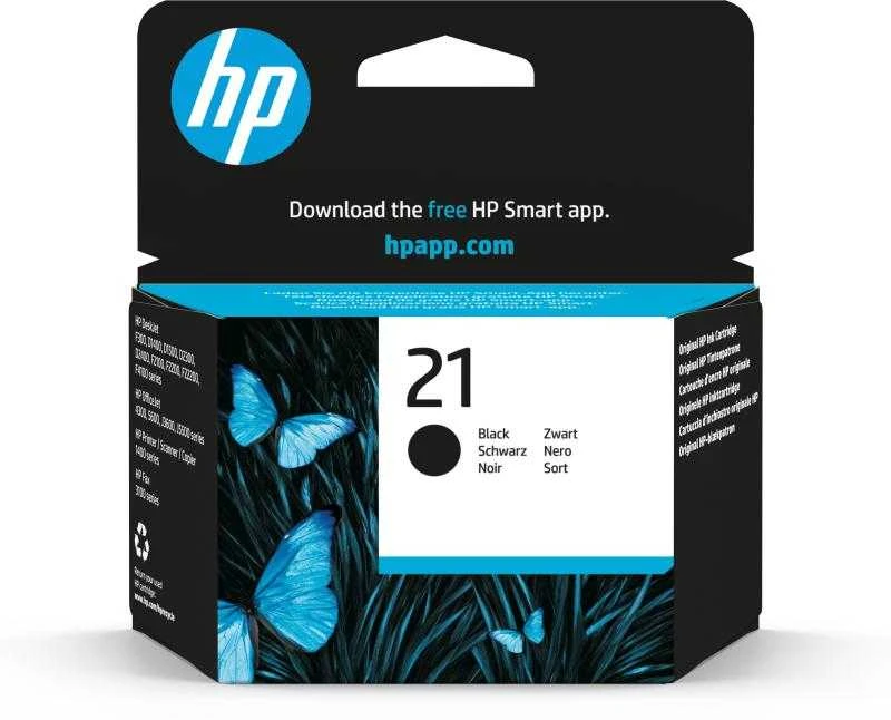 Hewlett Packard (HP) HP 21 ink juodas 5ml PSC 1410 Deskjet 3940