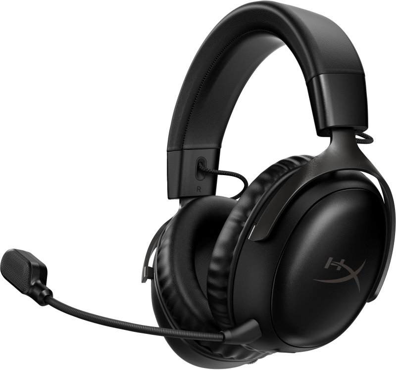 HyperX Cloud III belaidės žaidimų ausinės su mikrofonu, Juodos
