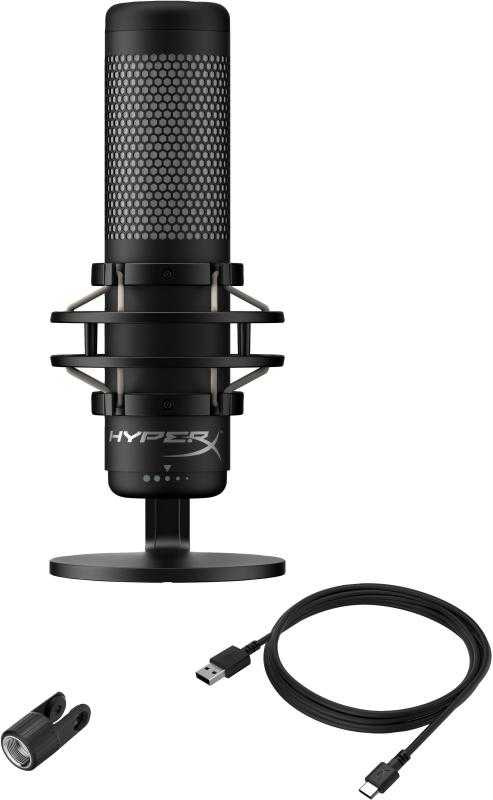 Mikrofonas HyperX QuadCast S - USB, juodas