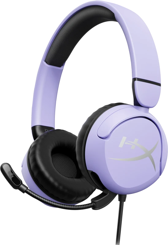 HyperX Cloud mini ausinės, violetinis kampas su mikrofonu