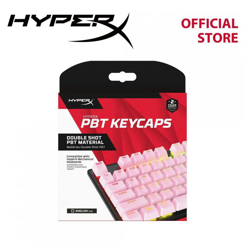 Pakaitiniai klavišai HyperX Full key Set Keycaps, rožinės spalvos