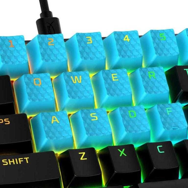 Pakaitiniai klavišai HyperX Rubber Keycaps, mėlynos spalvos (US)