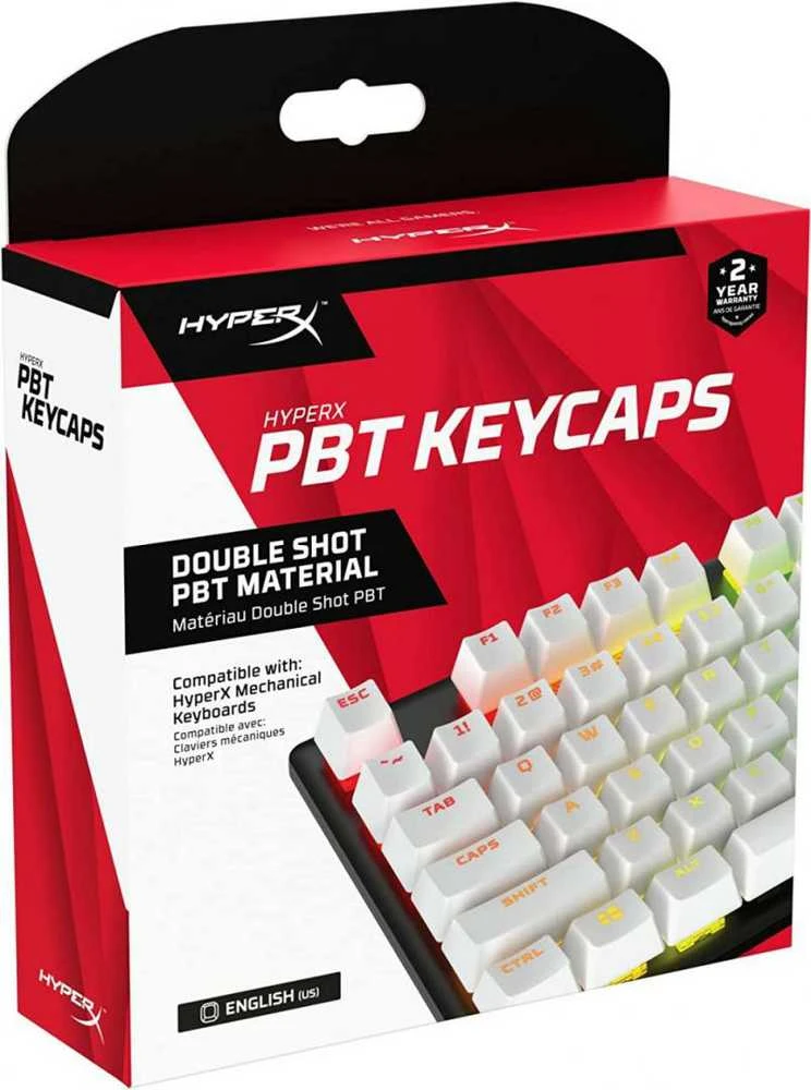 Pakaitiniai klavišai HyperX Full key Set Keycaps, baltos spalvos