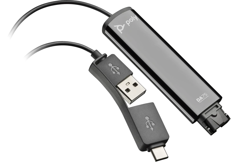 Poly DA75 adapteris su dviguba USB jungtimi