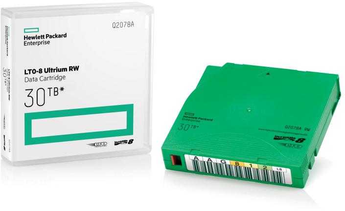 Hewlett Packard (HP) HPE LTO-8 30TB RW NON CUST LBL 20 CRTG (Q2078AN)