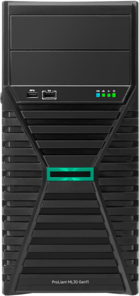 Serveris Hewlett Packard (HP) HPE ProLiant ML30 Gen11 E-2414 2.6GHz 4c 1P 32GB-DR 4LFF-NHP VROC 2x1TB SATA HDD 350W PS EU Server