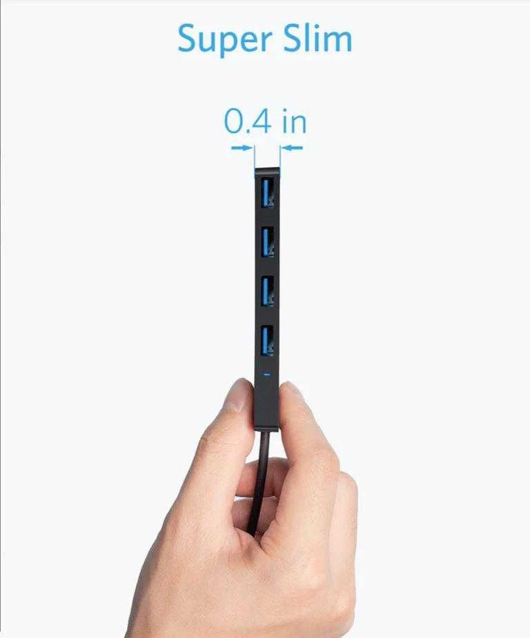 USB šakotuvas ANKER Ultra Slim 4-Port USB 3.0 Data Hub