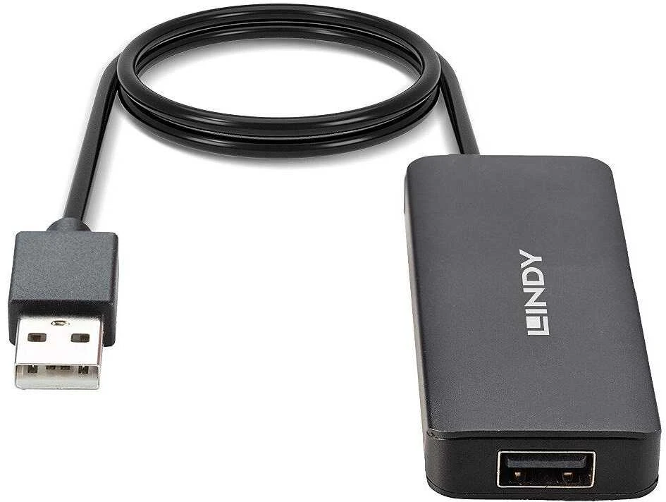 USB Hub - LINDY 4 Jungčių USB 2.0 Hub, Juodas
