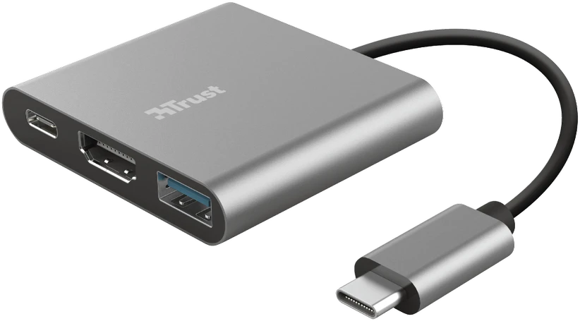 Trust Dalyx USB 3.2 Gen 1 (3.1 Gen 1) Type-C Aliuminio, Juodas