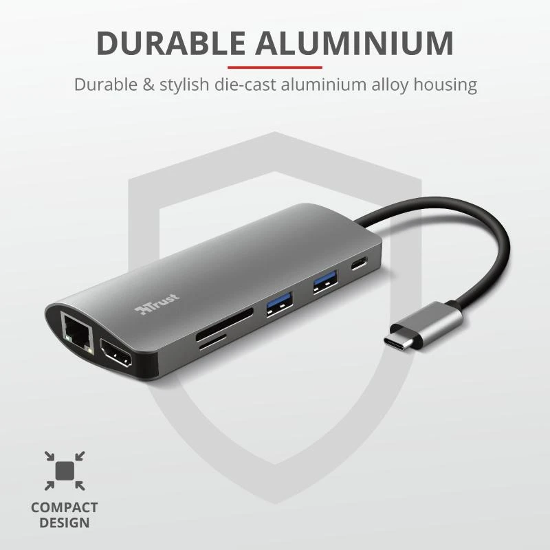 Trust Pasitikėkite Dalyx 7in1 USB-C kelių prievadų adapteriu (TR-23775)