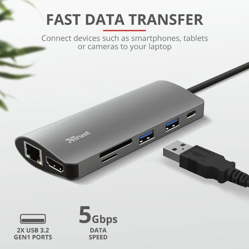 Trust Pasitikėkite Dalyx 7in1 USB-C kelių prievadų adapteriu (TR-23775)