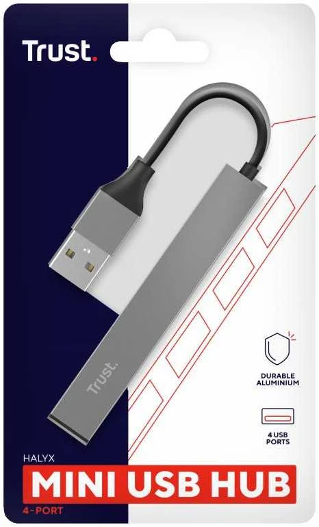 Įvesties/išvesties šakotuvas MINI-USB 4PORT23786 TRUST