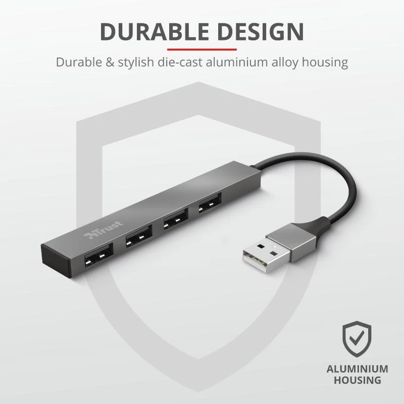 Įvesties/išvesties šakotuvas MINI-USB 4PORT23786 TRUST