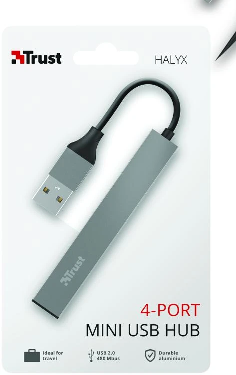 Įvesties/išvesties šakotuvas MINI-USB 4PORT23786 TRUST