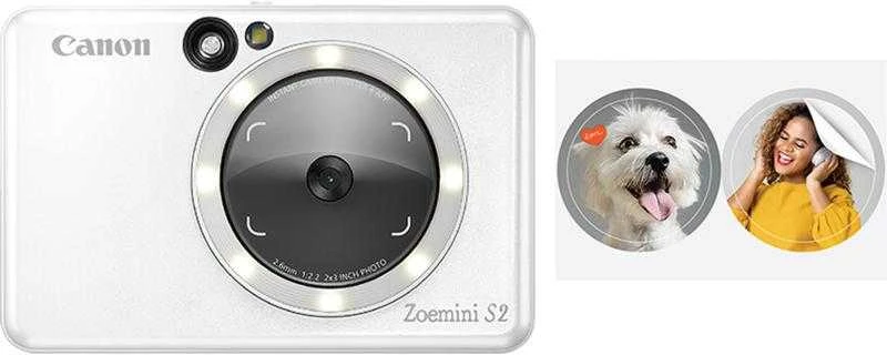 Canon Zoemini S2 mažų nuotraukų spausdintuvas ir fotoaparatas, Perlo baltumo