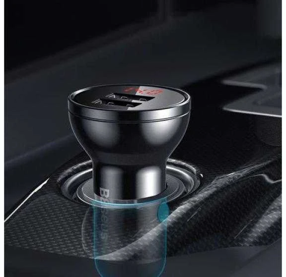 Baseus Automobilinis įkroviklis 2xUSB 4.8A 24 W - Sidabrinis