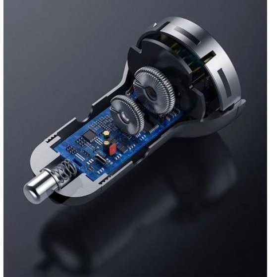 Baseus Automobilinis įkroviklis 2xUSB 4.8A 24 W - Sidabrinis