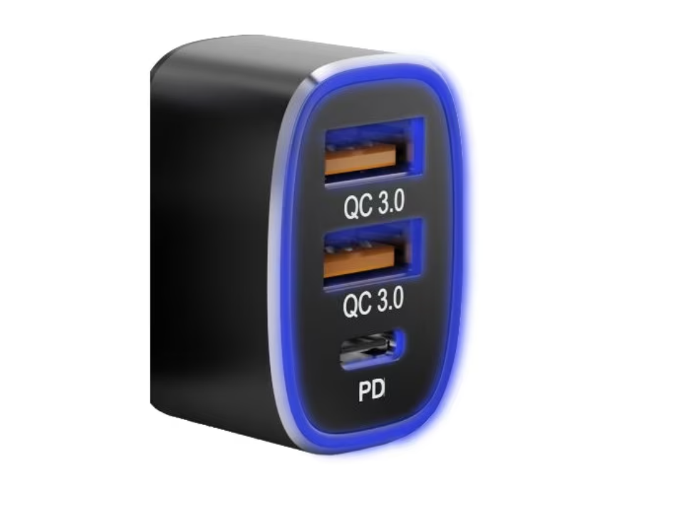 Tellur automobilinis įkroviklis FCC9, 56W, 9A (2XQC 3.0 + PD20W) juodos spalvos