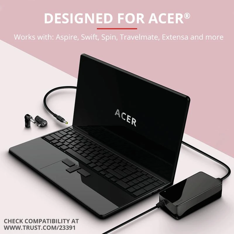 Įkroviklis nešiojamam kompiuteriui Trust Maxo for Acer 90W, 4.74 A
