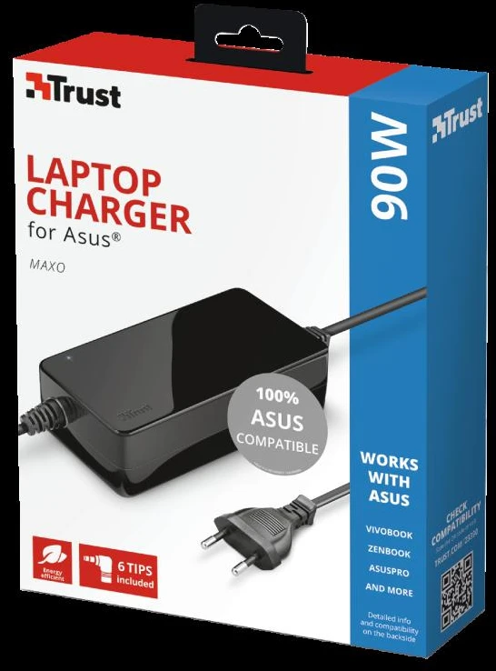 Asus Įkroviklis nešiojamam kompiuteriui Maxo 100-240V, 19V, 4.74A, 90W