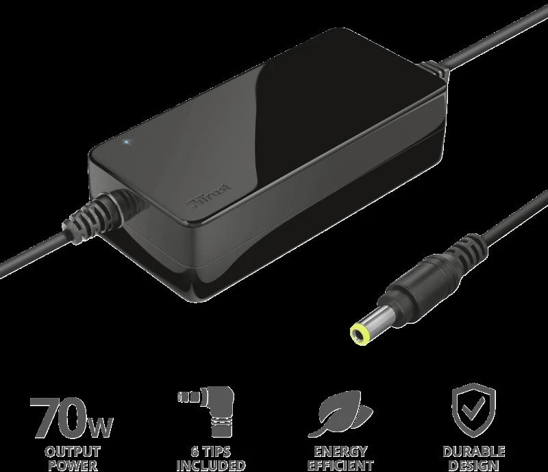 Trust Įkroviklis nešiojamam kompiuteriui Primo 19V, 3.6A, 70W
