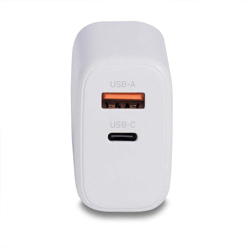 Įkroviklis - LINDY 65W USB Type A & C GaN Įkroviklis, Baltas