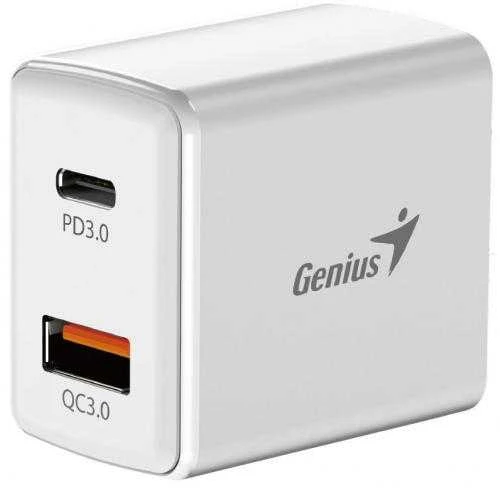 Genius Maitinimo šaltinis / tinklo adapteris 20W, 2 prievadų, USB-C, USB-A, PD-20ACP
