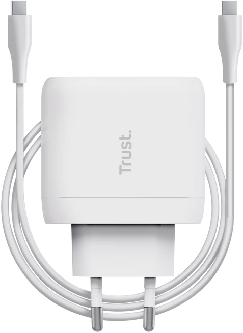 Adapteris Lādētājs Trust Maxo 65W USB-C Charger Baltas