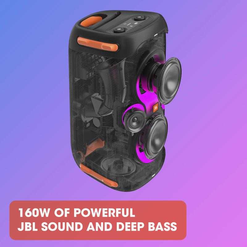 JBL Partybox 110 nešiojama kolonėlė, Juodos spalvos