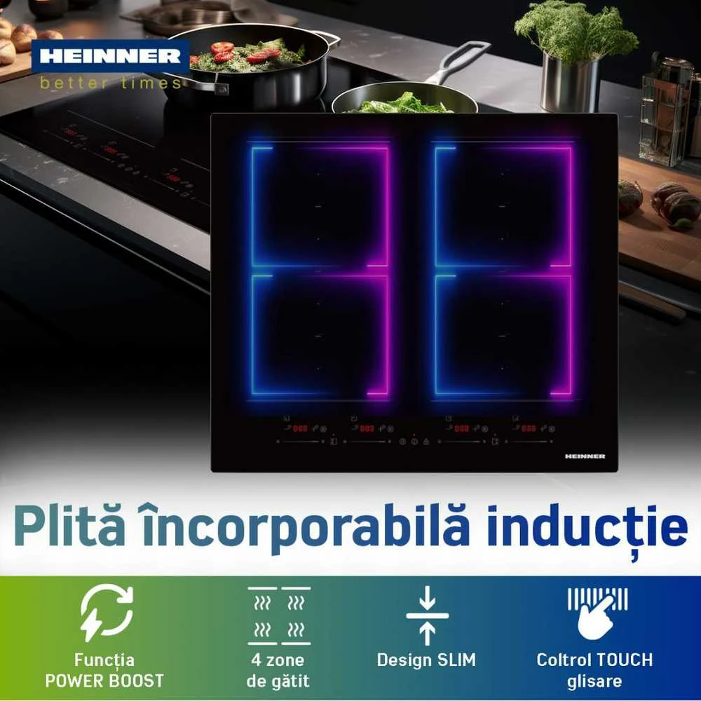 Kaitlentė HEINNER PASTABAMOJAMOJI VIRTUVĖ HBHI-M4ZB2FXSMTC