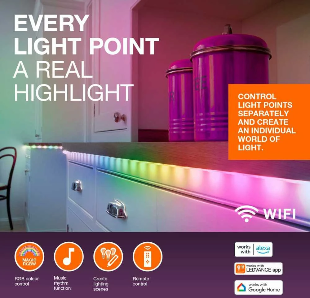 Ledvance JUOS RINK LED WIFI 15.5W MAGIC RGB 3M RC