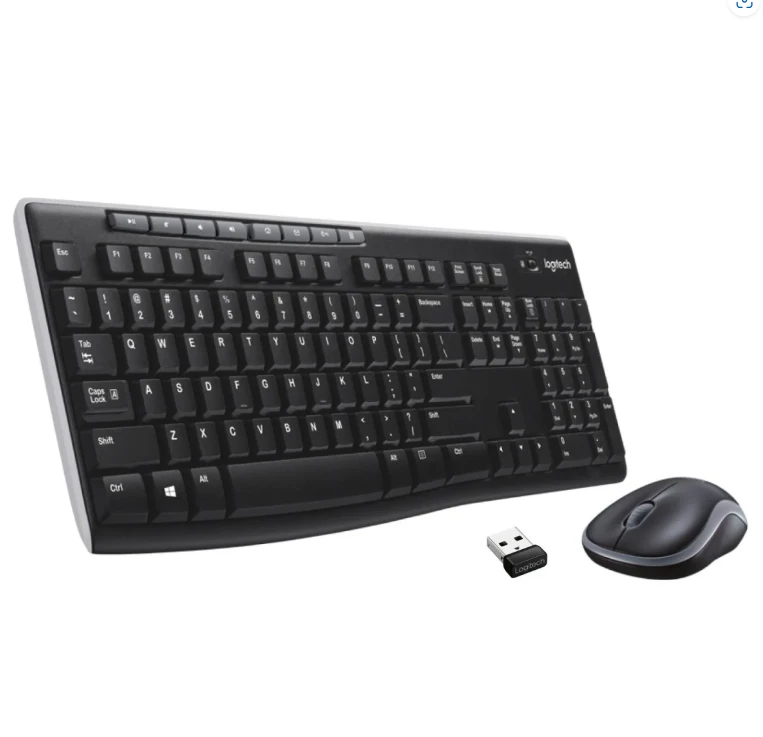 Belaidis klaviatūros ir pelės rinkinys Logitech MK270, QWERTY išdėstymas