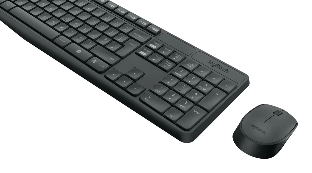 Belaidis klaviatūros ir pelės rinkinys Logitech MK235, US išdėstymas