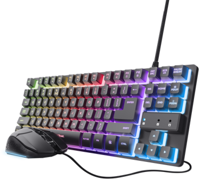 Klaviatūra Trust GXT 798 2-in-1 Žaidimų Įrangos Rinkinys | Juodas | US