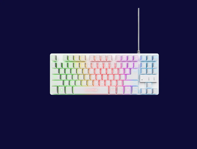 Klaviatūra Trust GXT 798W 2-in-1 Žaidimų Įrangos Rinkinys | Baltas | US
