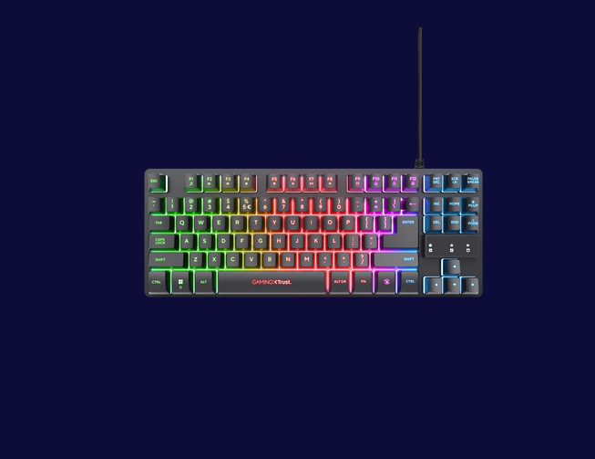 Klaviatūra Trust GXT 798 2-in-1 Žaidimų Įrangos Rinkinys | Juodas | US